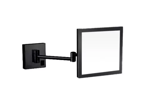 AREZZO design LED kozmetikai tükör szögletes, 5x nagyítással, fekete