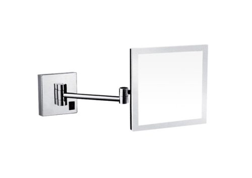AREZZO design LED kozmetikai tükör szögletes, 5x nagyítással, króm