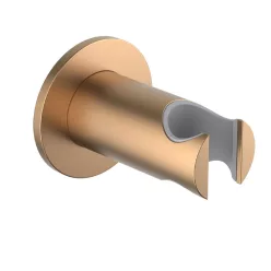 AREZZO design íves kézizuhany tartó, szálcsiszolt bronz