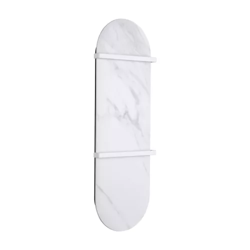AREZZO design STONELINE ROUND 900x300 kőhatású törölközőszárító radiátor, fehér