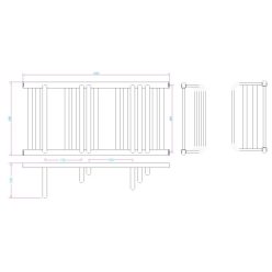   AREZZO design STEP WHITE 1000x500 törölközőszárító radiátor AR-SP10050W